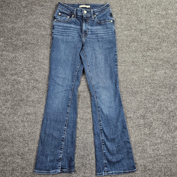 Levi's Denim - Levis 725 High Rise Bootcut Jeans Women's 26 Dark Wash Blue Denim Stretch Casual